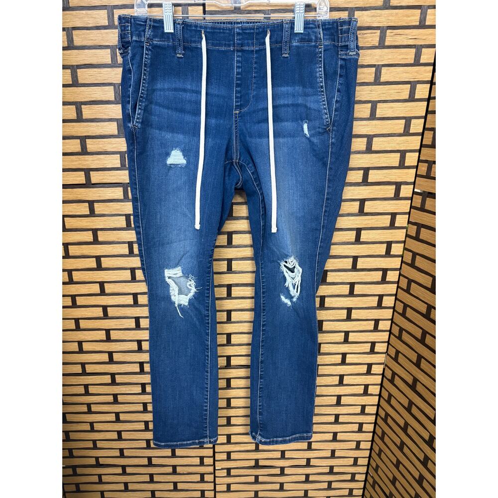 Torrid Distressed Drawstring Waist‎ Pull On Jeans Size 0R